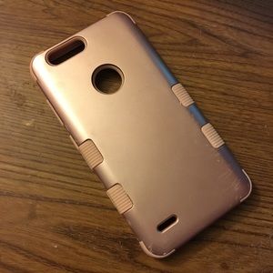 Rose Gold ZTE Blade ZMax 3 piece Case